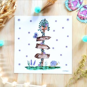 Carte message zen inspirant et positif
