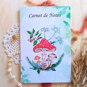 carnet de notes, notebook, champignon automne (1)